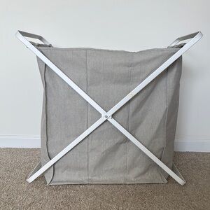Gray Laundry Hamper with White Frame